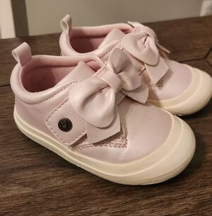 BearPaw Pink Kids Sneakers with Bow